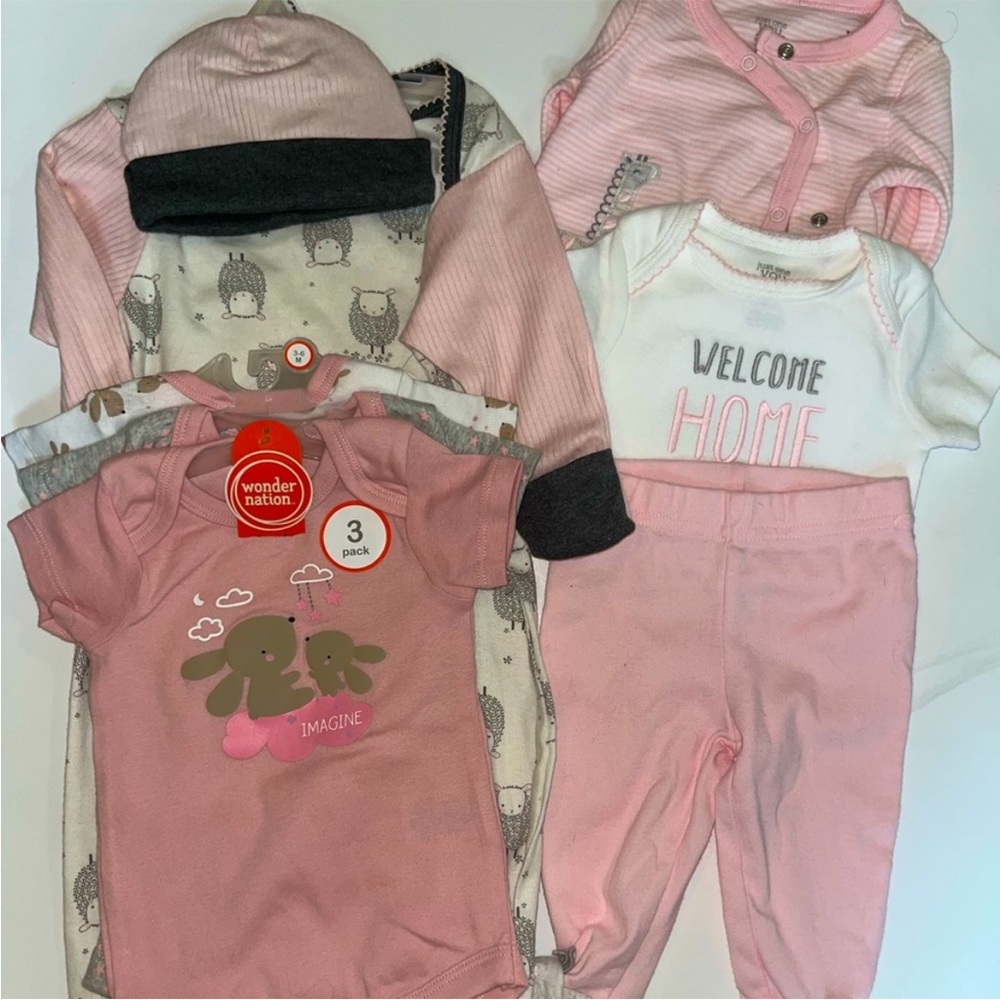 Baby Girl Infant 3-6 months Girls Lot Set of Spring Easter Clothes